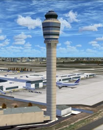 Atlanta International Airport control tower Hartsfield-Jackson Atlanta International Airport - ATL control tower
